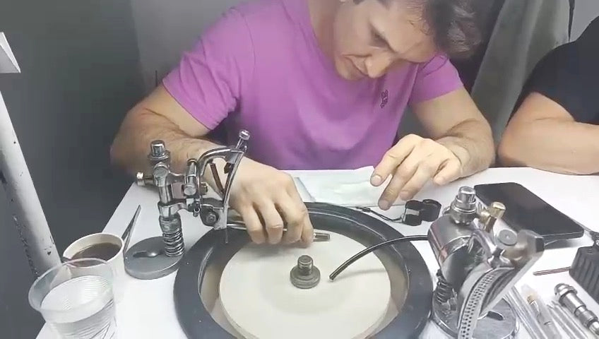 Recutting and repolishing at the wheel